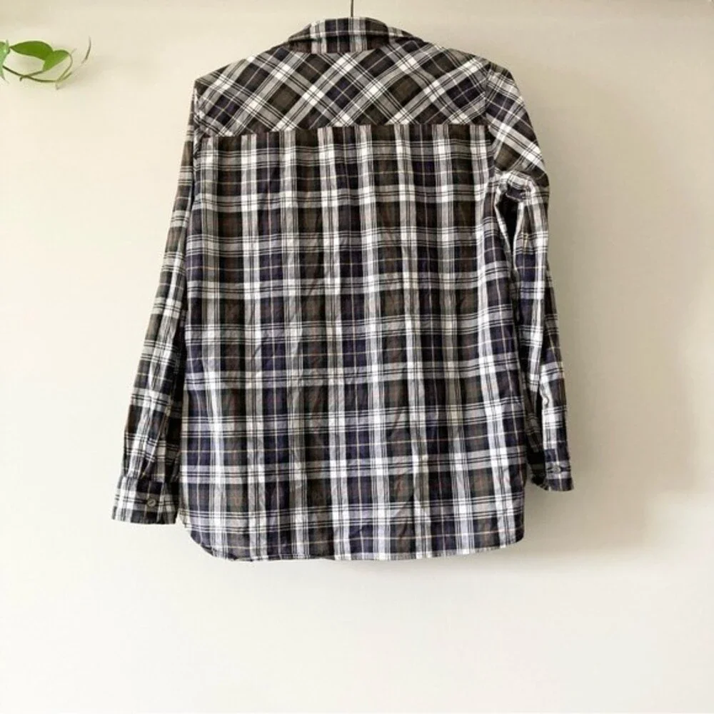 J.‎ Crew Shrunken Boy Shirt Forest Tartan Plaid Top 6
